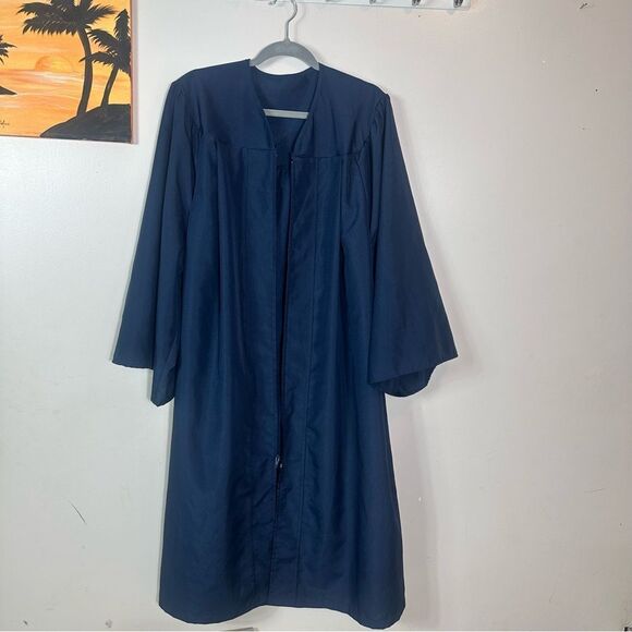 Blue Cape with Long Sleeves and Open Front - Picture 1 of 5